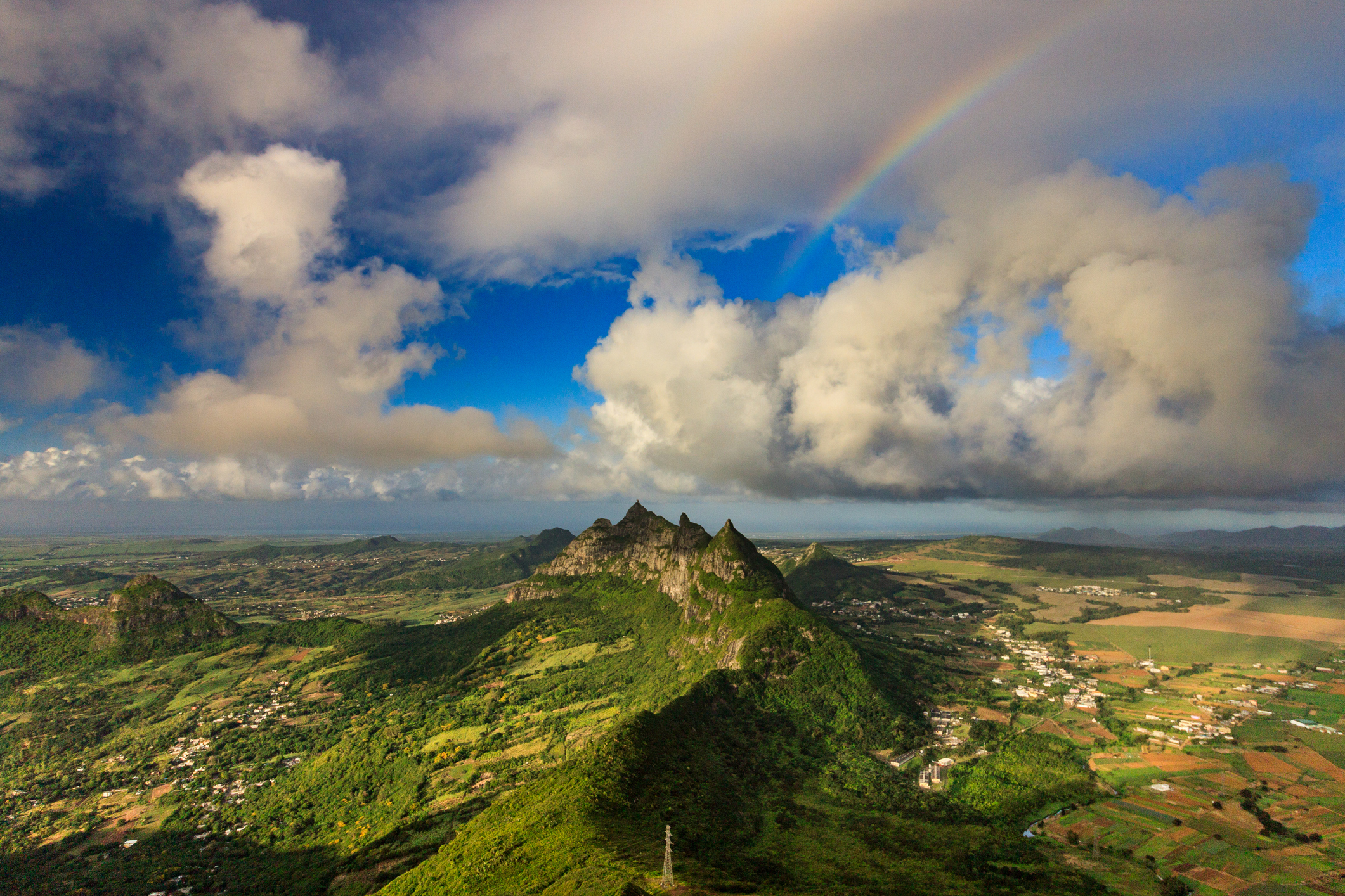Rainbow as seen from Le Pouce, Mauritius Rainbow as seen from Le Pouce, Mauritius