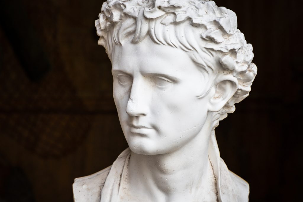 Bust of a roman emperor or important citizen, plaster reproduction Bust of a roman emperor or important citizen, plaster reproduction