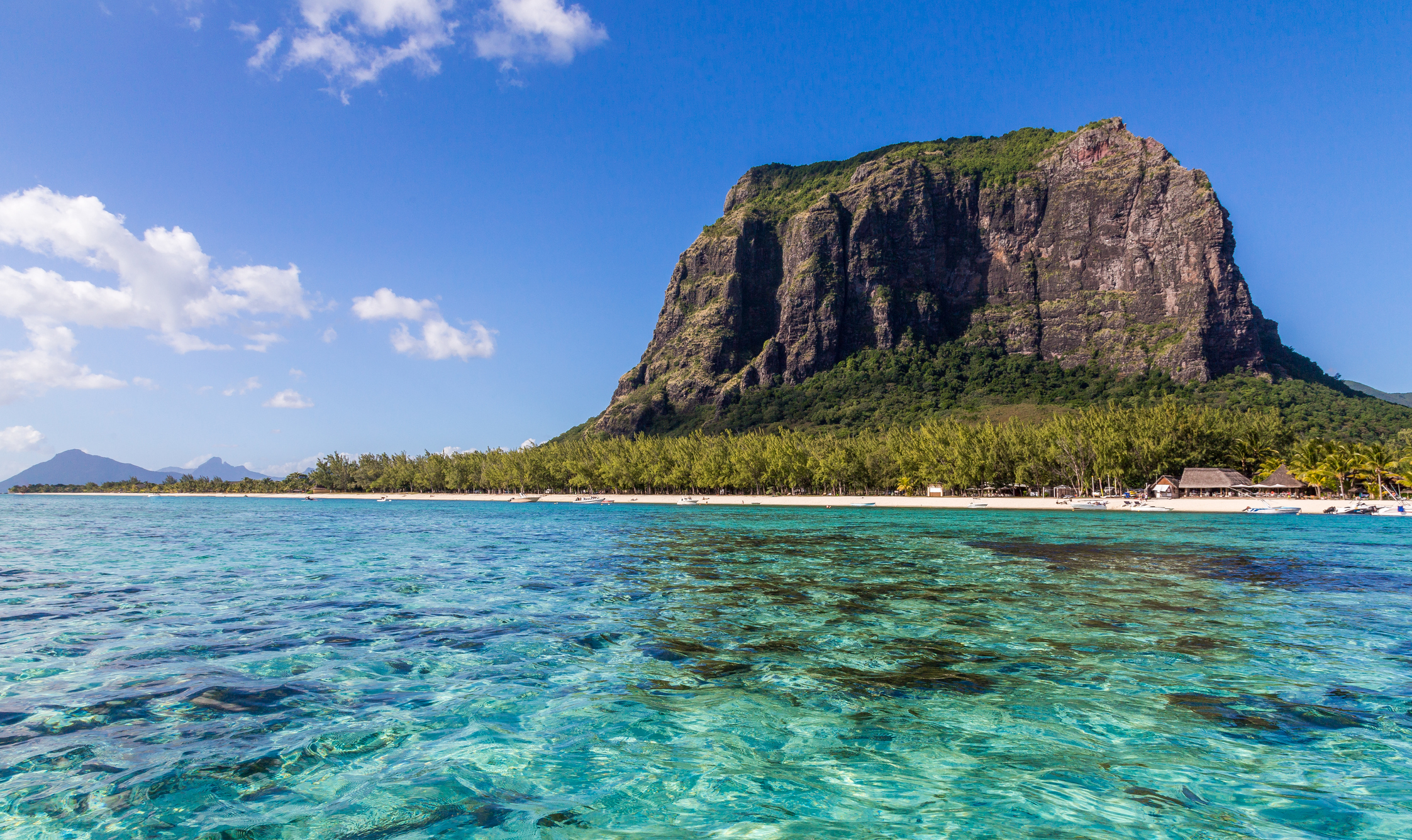 Le Morne Brabant Mauritius with sea panoramic Le Morne Brabant Mauritius with sea panoramic