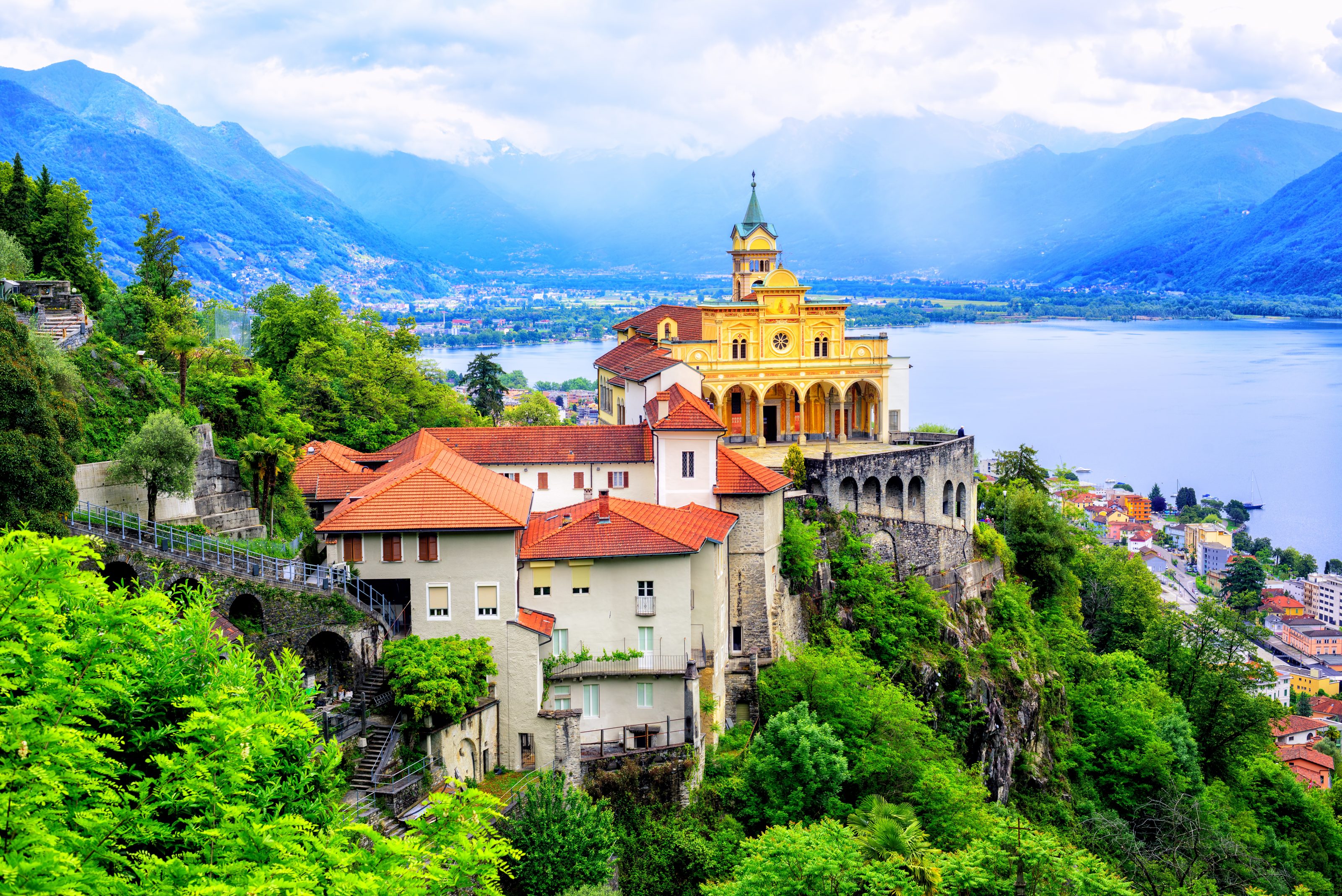 Madonna del Sasso Church, Locarno, Switzerland Madonna del Sasso Church, Locarno, Switzerland