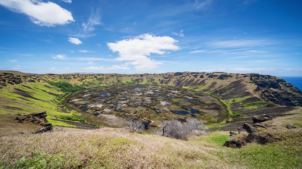 Easter Island Rano Kau Volcano Crater Rapa Nui Chile Easter Island Rano Kau Volcano Crater Rapa Nui Chile