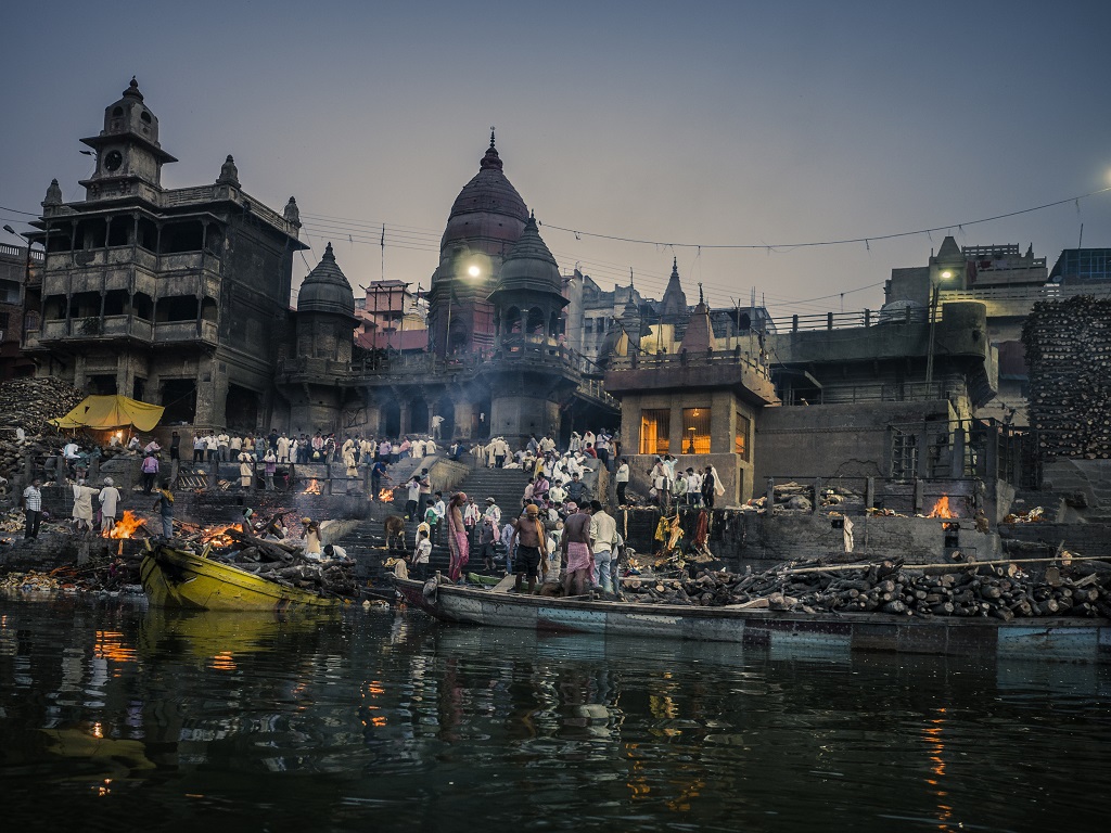 Manikarnika cremation ghat Varanasi India Manikarnika cremation ghat Varanasi India
