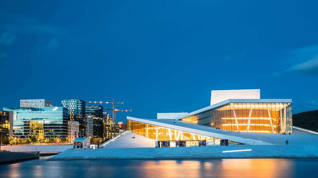 Exterior of White Building of The Oslo Opera House, Norway Exterior of White Building of The Oslo Opera House, Norway