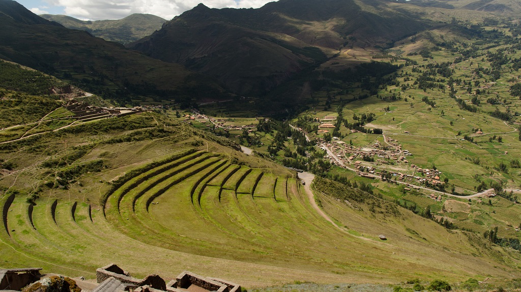 Paisajes del Valle Sagrado en la ciudad de Cuzco, Peru