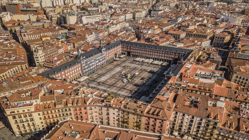 Aerial view of Plaza Mayor