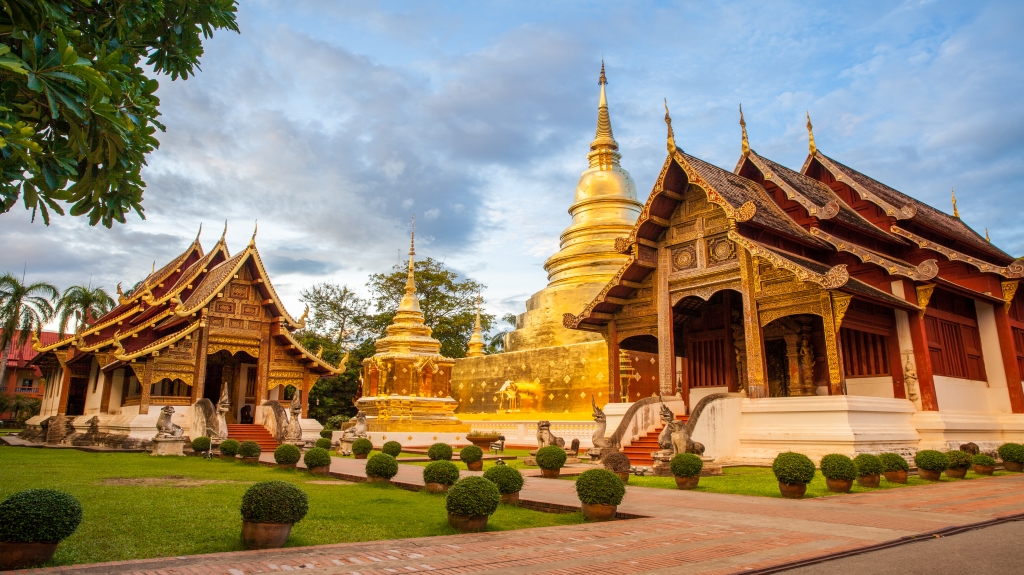 Wat Phra Singh Woramahaviharn. Buddhist temple in Chiang Mai, Thailand.